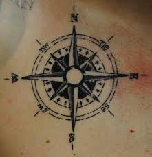 this is a great tattoo of a compass
