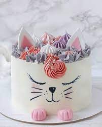Use candy for the cat's eyes and nose. 150 Cute Cat Cakes Ideas In 2021 Cat Cake Cupcake Cakes Cute Cat Cake