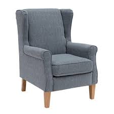 Sam Fabric Wingback Armchair Grey Grey Armchair Furniture Wingback Armchair
