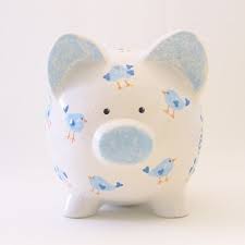 Nest Egg Piggy Bank Personalized Piggy Bank Bluebird Bank Etsy Personalized Piggy Bank Piggy Piggy Bank