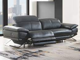 Fauteuils canapés tables basses tables de repas chaises accessoires. Canape 3 Places Relax Electrique En Cuir Noir Puno