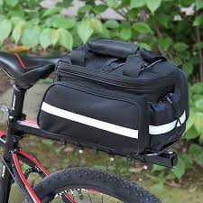 New Waterproof Cycling Bicycle Bike Rear Seat Trunk Bag Handbag Pannier Black Trunk Bag Bike Carrier Rack Cycling Bag