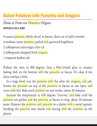 Baked Potatoes With Pancetta And Oregano Patate Al Forno Con Pancetta E Origano Lidia Bastianich Potato Side Dishes Lidia Bastianich Lidia S Recipes