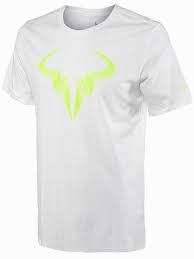 Black And Lime Green Nike Shirt Mens Nike Rafael Nadal Bull Logo Icon Rafa Tennis Shirt Mens L White Volt 698234 100 Tennis Shirts Bull Logo Mens Shirts