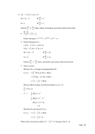 Y = a sin 2x + b cos 2x ; Contoh Soal Persamaan Diferensial Eksak Sedang