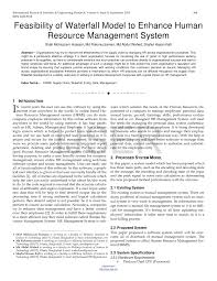 Hrms for aided institutions / hrms for aided institutions : Pdf Feasibility Of Waterfall Model To Enhance Human Resource Management System