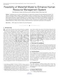 2)except for official law institutions, no attempts are made to personally identify the visitor or user. Pdf Feasibility Of Waterfall Model To Enhance Human Resource Management System