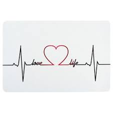 Heart Beat With Love Life Inspirational Quote Floor Mat Zazzle Com Love Life Tattoo Heartbeat Tattoo With Name Heartbeat Tattoo