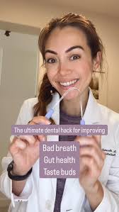 Do you clean your tongue? 👅, Here is why you should:, ✨Reduce bad breath,  ✨Improve gut health, ✨Improve taste buds, Start your morning oral care  routine with tongue scraping to support your oral ...