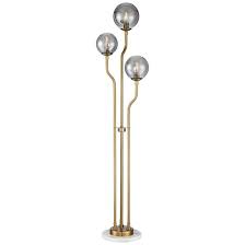 Lite Source Parley Brass Smoke Glass 3 Light Floor Lamp 69m65 Lamps Plus Floor Lamp Smoked Glass Brass Floor Lamp