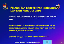 Hmahkamah tinggi sebelum ini menjatuhkan hukuman penjara 12 bulan serta denda rm2 juta terhadap ku nan selepas mendapatinya bersalah terhadap tuduhan rasuah. Ppt Peranan Ejen Tempat Mengundi Etm Dan Ejen Mengira Undi Emu Powerpoint Presentation Id 3139446