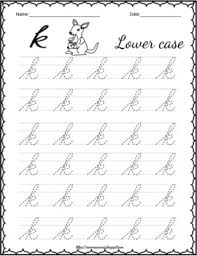 B b| b | b | b | b. Alphabet Upper And Lower Case Cursive Tracing Sheets By Playfulkids
