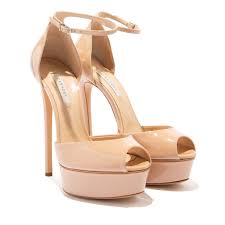 Platforms Flora In Patent Leather Neutral Casadei Womens Fashion Shoes Fashion Shoes Heels