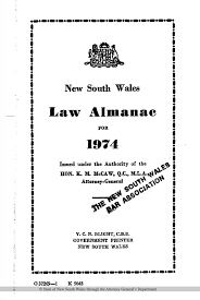 Law Almanac 1974 - NSW Law Almanacs