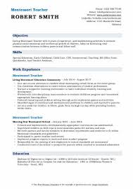 Livecareer provides examples with the best format, template & keyword options. Montessori Teacher Resume Samples Qwikresume