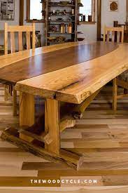 Red Oak And Walnut Live Edge Dining Table Live Edge Dining Table Wood Slab Dining Table Wood Slab Dining Room Table