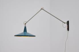 wim rietveld gispen panama blue wall lamp 1955 wall lamp lamp modern lamp