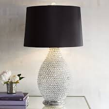 Black Crystal Bead Table Lamp Table Lamp Beaded Lamps Lamp