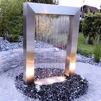 Bella casa garten brunnen springbrunnen zimmerbrunnen fontana lumaca edelstahl 10. Gartenbrunnen Aus Edelstahl Edelstahlbrunnen Aus V4a Und V2a