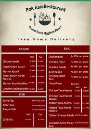 Free Home Delivery Menu Is Ready For Service Menu Pakasia Desifood Lakhsmichowk Foodie Lahore Delivery Menu Desi Food Restaurant
