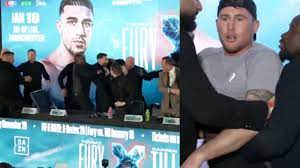 Darren Till, Tommy Fury brawl during pre-fight press conference | DAZN News  GB