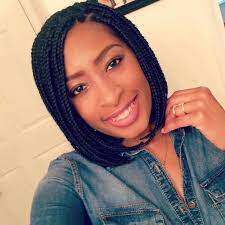 17 Short Box Braid Styles For Every Lady To Try Thrive Naija Short Bob Braids Short Box Braids Hairstyles Box Braids Hairstyles