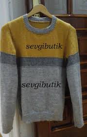 Malzemeler Nako Super Inci 3 Yumak Gri 1 Yumak Koyu Gri 1 Yumak Hardal 3 5 Numara Sis Suveter Suveter Desenleri Orme Atkilar