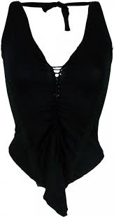 The summery terry cloth top in pure cotton is perfect for the beach. Goa Top Psytrance Bandeau Top Neckholder Top Schwarz