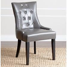 Abbyson Darlene Leather Dining Chair Grey Leather Dining Chair Leather Dining Chairs Dining Chairs