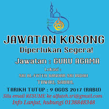 Johor state islamic religious department or jabatan agama islam johor (jaij) invites applications for appointment of following posts as below. Urgent Sekolah Rendah Islam Al Fateh Bsi Tawau Facebook