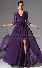 In our rapid century, everything changes very quickly, including wedding fashion. Lace Purple Bridesmaid Dress With Long Sleeve Chiffon Prom Dress Prom Dresses Bridesmaid Dresses