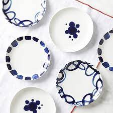 Modern blue and white china. Blue And White For The Table Emily A Clark