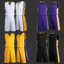 Men Plus Size Basketball Jersey Basketball Team Uniform Lakers Like Breathable Quick Dry Basketball Clothing Set Sports Wear Check Our Size Chart