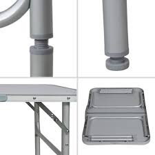 camping klapptisch aus aluminium 75x55x68cm gunstig online kaufen tectake table camping table pliante table pliable