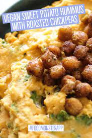 Check Out This Awesome Vegan Plant Based Simple Recipe On The Food Monster App And Do Sweet Potato Hummus Vegan Recipes Plant Based Hummus Recipe Variations