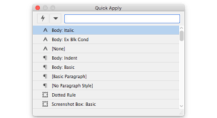 Lots of bulleted lists and tables, and when you receive the first proof back, many of the lists and tables have a note on them: Indesign Cc Tip Quick Apply Technology For Publishing Llc