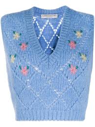 Add to favorites quick view. Alessandra Rich Floral Embroidered Sweater Vest Farfetch Embroidered Sweater Embroidery Sweater Sweater Vest