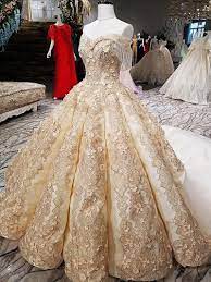 Ls65411 Sweetheart Gold Ball Gown Wedding Dress 2018 Weddingdress2018 Ball Gowns Wedding Ball Gown Wedding Dress Cute Wedding Dress
