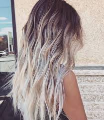 How To Ombre Hair Black To Platinum Blonde Long Wavy Hair White Background In 2020 White Ombre Hair Ombre Curly Hair Ombre Hair