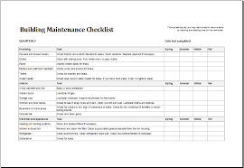 Preventive maintenance schedule excel format. 7 Facility Maintenance Checklist Templates Excel Templates