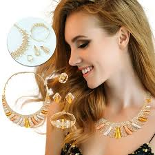 Clearance! Ladies Fashion Jewelry Set 5 Piece Accessories Gold Jewelry  Daily Deals of The Day Todays Deals In #18