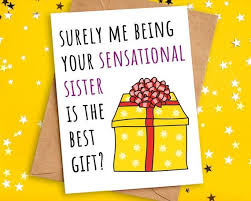 Funny Birthday Card To Sibling From Sister Small A6 4x6 Etsy Birthday Cards For Friends Birthday Cards For Son Funny Birthday Cards