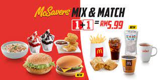 Harga mungkin berbeza berdasarkan lokasi. Mcdonald S Mcsavers Mix Match Rm5 99 All Day Except 4am 11am Breakfast Hours