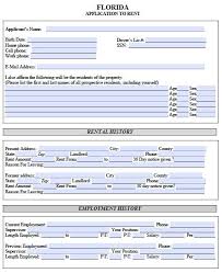 Florida Rental App Rental Application Florida Rentals Application Form