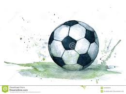 Isolated Watercolour Illustration Of Realistic Black And White Soccer Ball With Green Sp Watercolor Illustration Watercolor Paintings For Beginners Soccer Ball