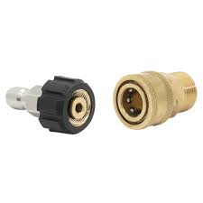 They are versatile pieces of machinery and once you've purchased the kit, it's as simple as connecting the two connection pieces, the outside couplers, to the ends that you intend to join. 8pcs Pressure Washer Adapter Kit Garden Hose Quick Connect Fittings M22 Swivel To 3 8 Quick Connect 3 4 To Quick Release Pressure Washer Parts Accessories Replacement Parts Accessories