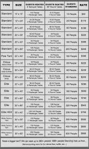 tent rental pricing seating chart in granby ma 01033