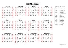 Yearly, monthly, 2 & 4 months, . Printable Calendar 2022 One Page With Holidays Single Page 2022 Yearly Blank Pdf Templates