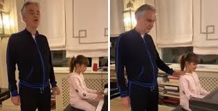 His daughter virginia was born 21 march 2012.182 the couple live in forte dei marmi on the mediterranean. Andrea Bocelli Sings Ich Liebe Dich With Daughter Virginia At Home
