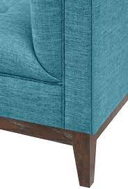 34.8w x 34.5d x 27.75h seat width. Gavin Blue Linen Chair Tov Furniture